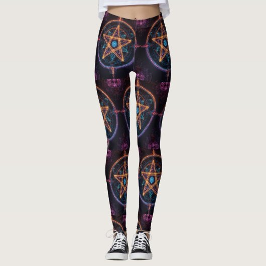Neon Keltische symbolen Leggings (Voorkant)