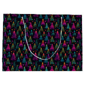 Neon kerstbomen groot cadeauzakje (Achterkant)