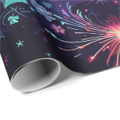 Neon Kerstmis Cadeaupapier (Rol Hoek)