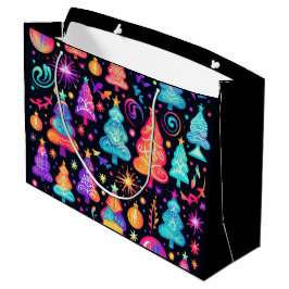 Neon Kerstmis Groot Cadeauzakje