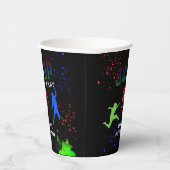 Neon Kinder Trampolinepark Verjaardagsfeest Papieren Bekers (Rechts)
