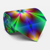 Neon Kleuren Abstract Design Mannen Stropdas (Opgerold)