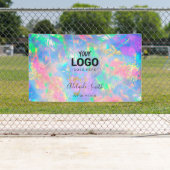 Neon kleuren edelsteen spandoek (Insitu)