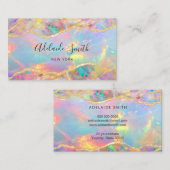 Neon kleuren opaal visitekaartje (Voorkant / Achterkant)