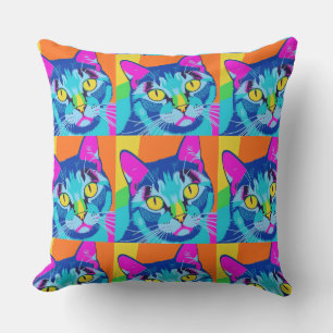 Neon kleuren, pop art sfeer, stout en jong kussen