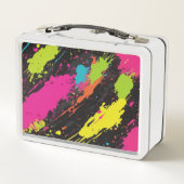 Neon Kleuren Retro Paint Splatter (Achterkant)