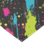 Neon Kleuren Retro Paint Splatter Tafelkleed (Gekanteld)