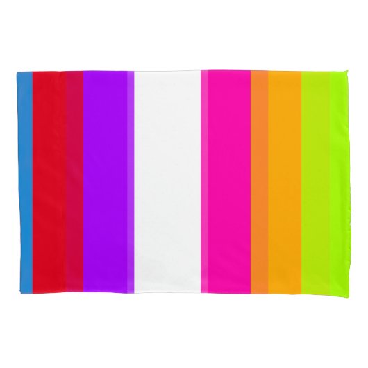 Neon kleurrijke strepen | kussensloop (Voorkant-Links)