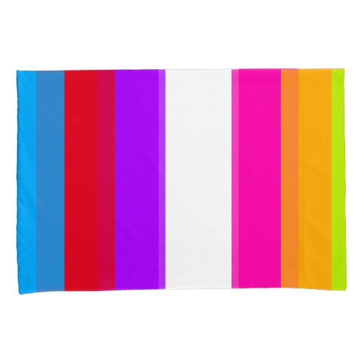 Neon kleurrijke strepen | kussensloop (Voorkant-Rechts)