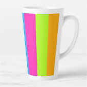 Neon kleurrijke strepen | latte mok (Rechts)