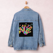 Neon koraal denim jacket (Hangar)