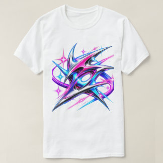 Neon Kosmisch Abstract Grafisch T-Shirt – Futurist