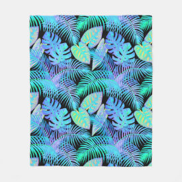 Neon laat tropische fleece deken