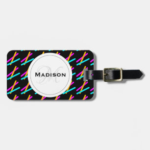 Neon Laser Hot Roze Oranje Teal Bagage Label