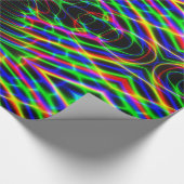 Neon Laser Light Psychedelic Abstract Cadeaupapier (Hoek)