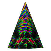 Neon Laser Light Psychedelic Abstract Feesthoedjes (Achterkant)