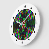 Neon Laser Light Psychedelic Abstract Grote Klok (Hoek)