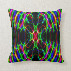 Neon Laser Light Psychedelic Abstract Kussen