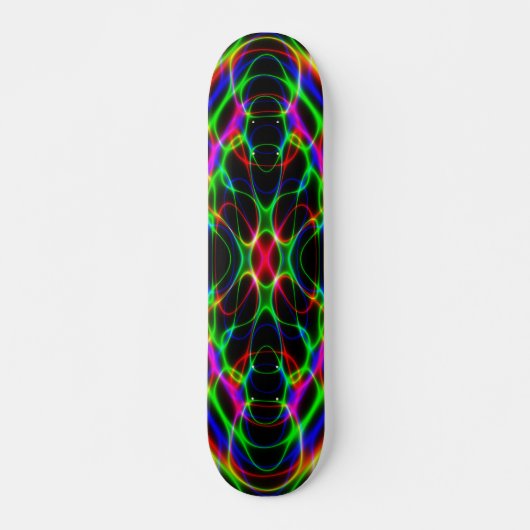 Neon Laser Light Psychedelic Abstract Skateboard (Voorkant)