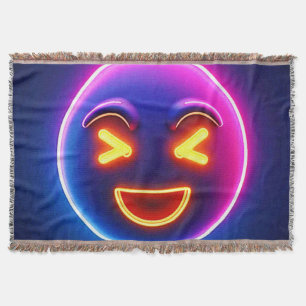Neon Laughing Emoji Joy Deken