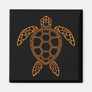 Neon Lava Zee Schildpad Design Magneet