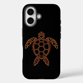 Neon Lava Zeeschildpad Ontwerp iPhone 16 Hoesje