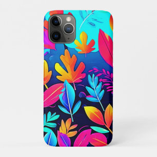 Neon Leaf Paradise Art iPhone 11 Pro Hoesje