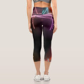Neon Led Artistique Femmes Noires Capri Leggings (Verso)