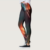 Neon Led Leggings des femmes noires artistiques (Gauche)