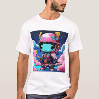 Neon Legends: Chibi Ninja Godheid in Koi Armor T-shirt