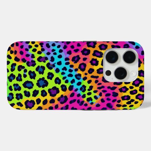 Neon Leopard Print Case-Mate iPhone Case (Achterkant (horizontaal))