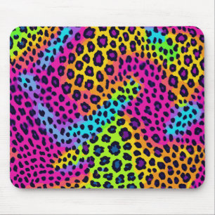 Neon Leopard Print Muismat