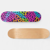Neon Leopard Print Skateboard (Horizontaal)