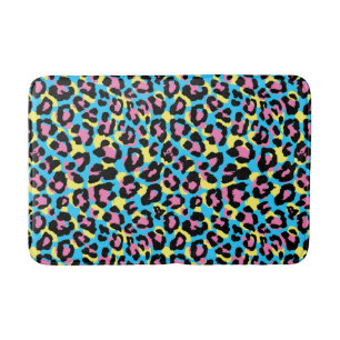 Neon Leopard Spots Patroon Badmat