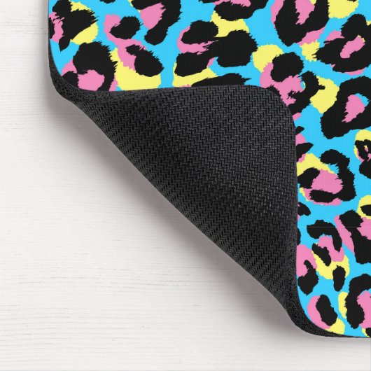 Neon Leopard Spots Patroon Muismat (Hoek)
