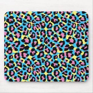 Neon Leopard Spots Patroon Muismat