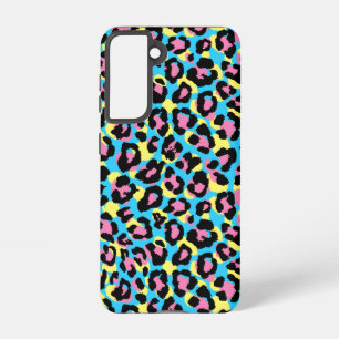 Neon Leopard Spots Patroon Samsung Galaxy Hoesje