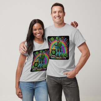 Neon Leprechaun Vibes: St. Patrick's Day T-shirt