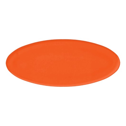 Neon, levendige Oranje Cornhole Set Naambadge (Voorkant)