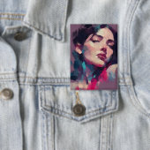 Neon Licht Abstract Portret Button (Insitu)