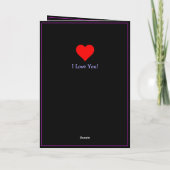 Neon Licht Valentijn Hart met Liefde Gedicht Kaart (Achterkant)