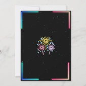 Neon Light 14e verjaardag uitnodiging (Achterkant)