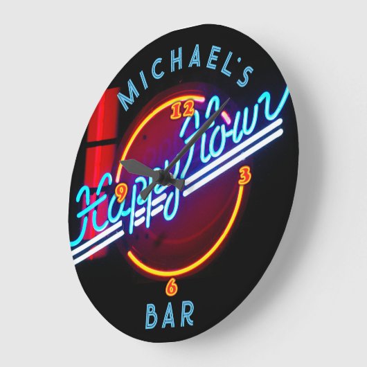 Neon Light BAR, speciaal aangepast SIGN-Man, grote Grote Klok (Hoek)