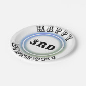 Neon Light Ring Birthday Paper Bord (Gekanteld)