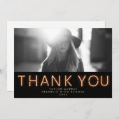 Neon Lights Afstuderen Foto Bedankkaart (Voorkant / Achterkant)