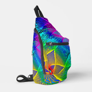 Neon Lights Kleurrijk Sling Bag