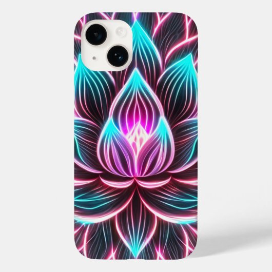Neon Lights Lotus Flower Awakening Reiki Magic Case-Mate iPhone Case (Achterkant)
