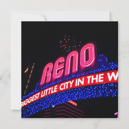 Neon Lights Reno Arch Foto Fabulous & Forty Kaart (Voorkant)