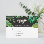 Neon Lights | Tropisch huwelijk RSVP (Staand voorkant)