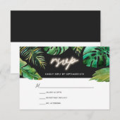 Neon Lights | Tropisch huwelijk RSVP (Voorkant / Achterkant)
